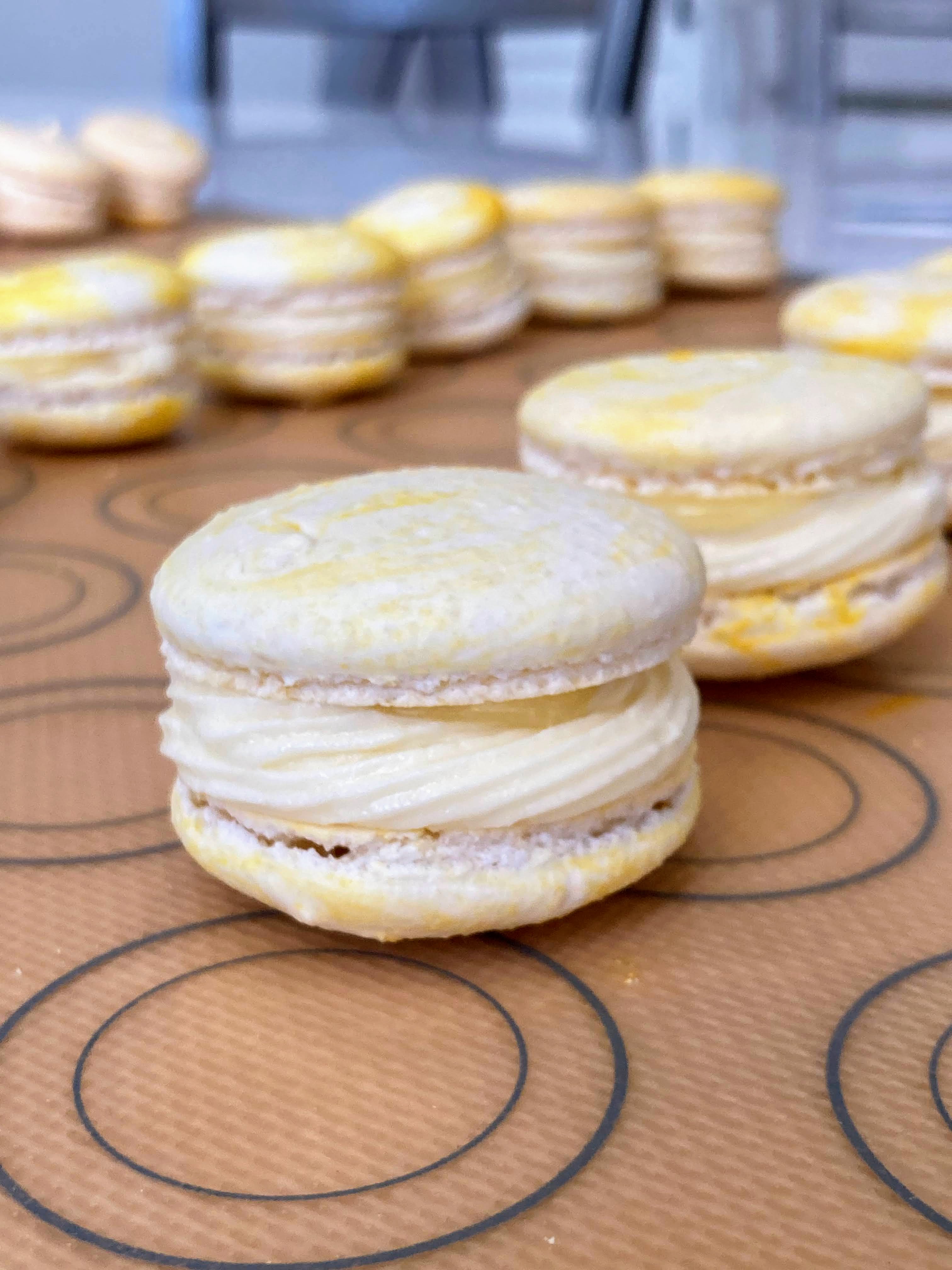 Lemon Macarons (Swiss Meringue Method)